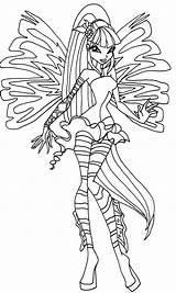 Winx Musa Sirenix Stampare Elfkena Unicorno Malvorlagen Lis Salvato Altervista Atmosfear Libri Farfalle sketch template