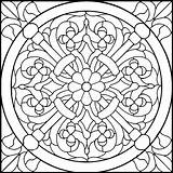 Stained Glass Pattern Patterns Printable Simple Window Drawing Mosaic Designs Pages Coloring Mandala Templates Guide Line Guidepatterns Painting Baroque Windows sketch template