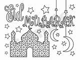 Eid Mubarak Mosque Adha Masjid sketch template