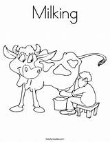 Coloring Worksheet Milking Cow Milked Print Being Favorites Login Add Twistynoodle Built California Usa Ll sketch template