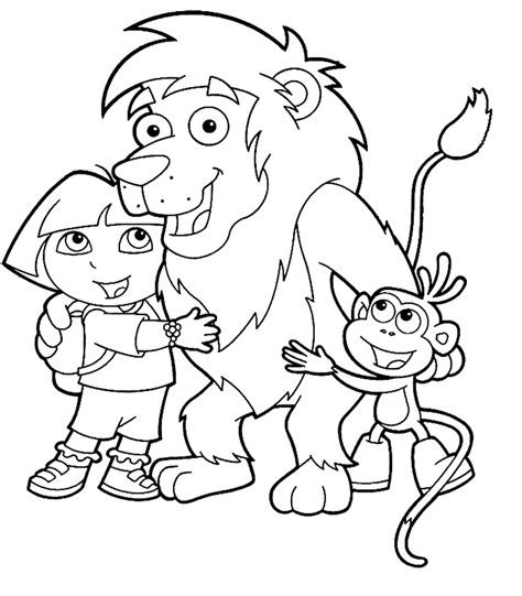 dora coloring pages printable gif