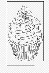 Coloring Pages Cupcake Colouring Bakery Book Cake Cup Baking Adult Favpng sketch template