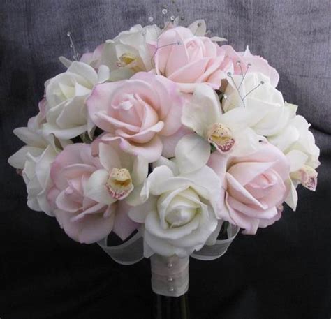Natural Touch Bouquet Cream White Orchid Lavender Rose