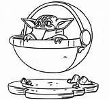Mandalorian Yoda Baby Coloring Pages sketch template
