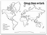 Kids Climate Map Zones Weather Geography Color Maps Teaching sketch template