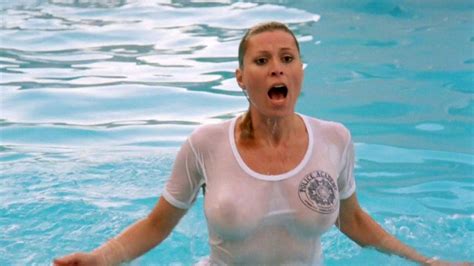 Leslie Easterbrook Exposing Her Nice Big Boobs In Wet See Thru Shirt