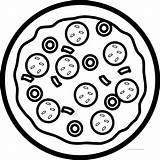 Pizza Coloring Top Pages Wecoloringpage sketch template