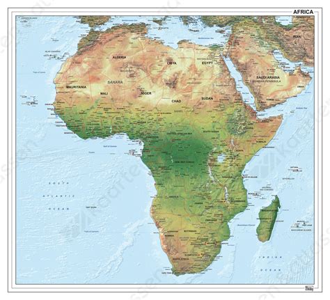 afrika natuurkundig  kaarten en atlassennl