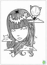 Coloring Pages Emily Strange Weird Dinokids Adult Printable Colouring Adults Dark Side Print Book Close Books sketch template