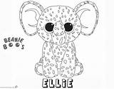 Beanie Boo Coloring Pages Ellie Boos Printable Colouring Kids Template Print Popular Bettercoloring K5worksheets sketch template