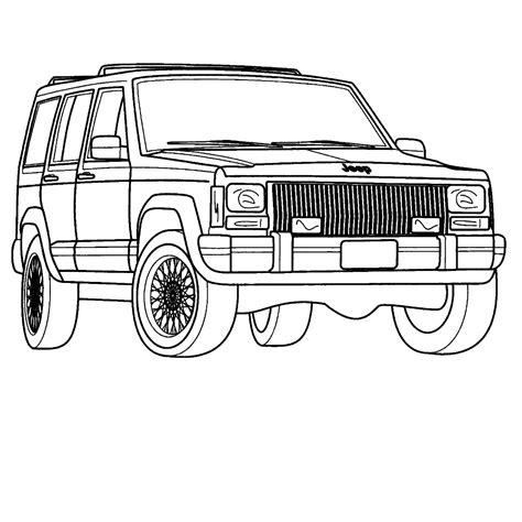 jeep grand cherokee pages coloring pages