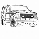 Jeep Cherokee Pages Grand Coloring Template sketch template
