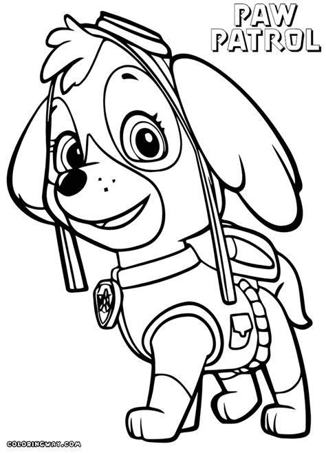 paw patrol coloring pages skye coloring home