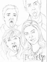 Coloring Icarly Pages Printable Color Print Popular Coloringhome Comments sketch template