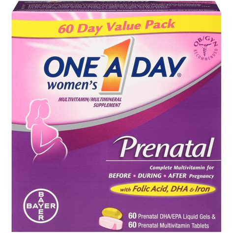 day womens prenatal multivitamin  pill formula supplement