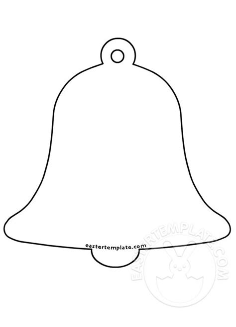 printable bell ornament pattern easter template