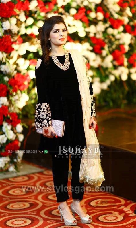 latest black color dresses combination asian trends   combination dresses fancy dress