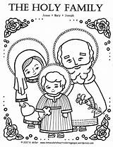 Holy Family Coloring Pages Kids Catholic Jesus Joseph Mary Sheets Feast Drawing Christmas Activities St Children Crafts Colouring Ccd Activity sketch template