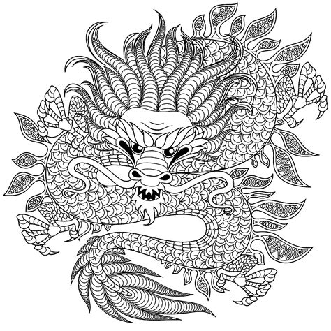 chinese dragon coloring pages  kids dragon coloring chinese pages