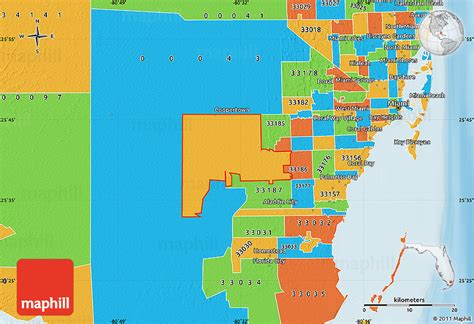 Miami Beach Zip Code Map United States Map