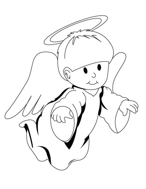 printable angel coloring pages  kids clipart