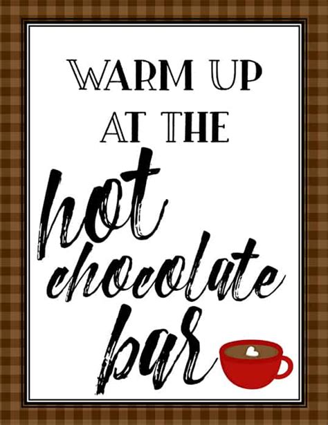 party printables hot chocolate bar signs hot chocolate buffet