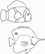 Fish Coloring Clown Discus Printable Cutouts Pages Tropical Print Clipart Color Library Popular Drawings sketch template