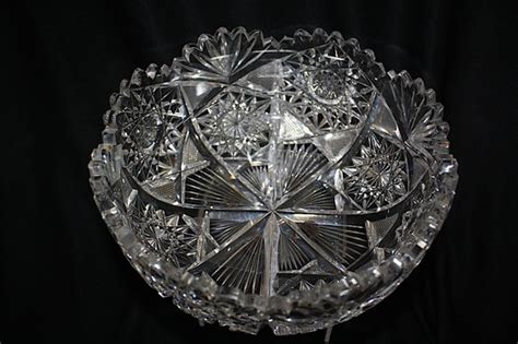 American Brilliant Cut Glass 9 Bowl Signed Libbey 1901