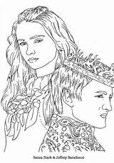 Sansa Colouring Printable Joffrey sketch template