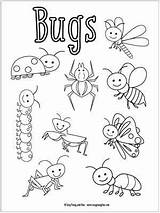 Coloring Bugs Pages Kids Bug Insects Colouring Printable Little Easy Insect Preschool Template Sheets Kindergarten Sheet Preschoolers Printables Book Summer sketch template