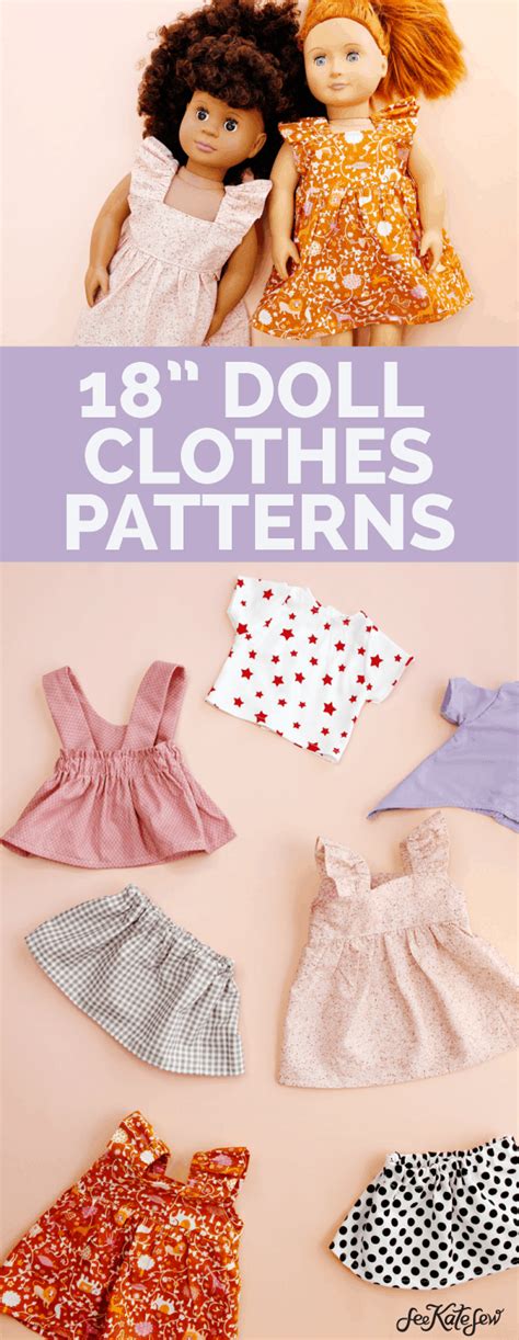 doll clothes patterns  summer collection  kate sew