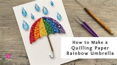 quilling paper rainbow umbrella quilling  beginners