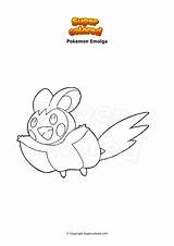 Pokemon Emolga Dibujo Ausmalbild Coloriage Supercolored sketch template