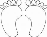 Printable Baby Template Feet Foot Footprint Stamp Templates Print Clipart Shower Pages Footprints Digital Para Newborn Printablee Projects Moldes Stamps sketch template