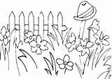 Grass Coloring Pages Garden Drawing Spring Tall Color Kids Printable Drawings Getcolorings Green Getdrawings sketch template
