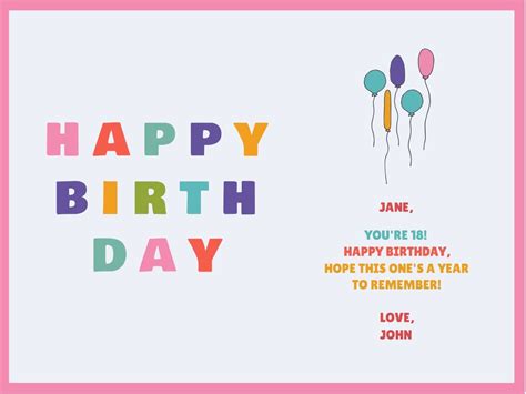 editable custom  printable birthday card foldable template