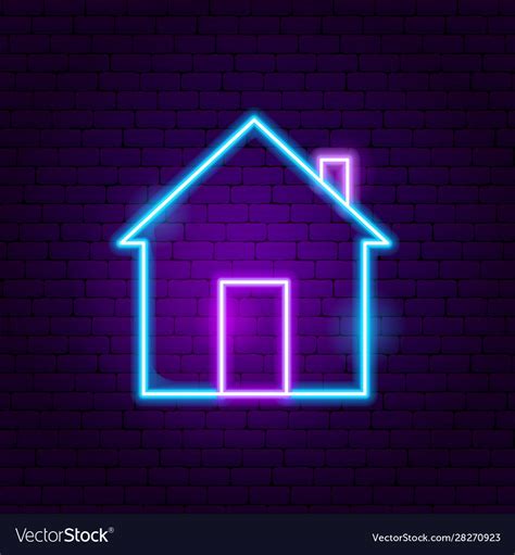 home neon sign royalty free vector image vectorstock