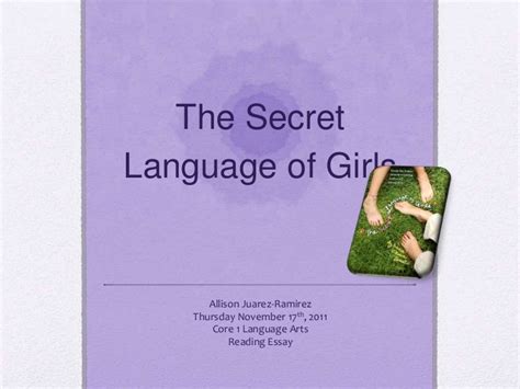 The Secret Language Of Girls