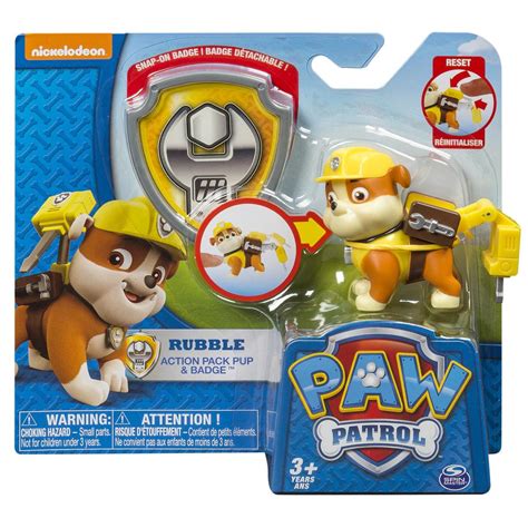 spin master paw patrol action pack pup rubble