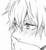 Anime Boy Drawing Manga Line Boys Shy Guys Para Colorear Dibujar Clipart Handsome Blushing Fiú Drawings Lineart Cute Dibujos Dessin sketch template