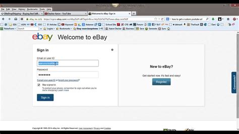 ebay sign  ebay login   sign  ebay ebay login page youtube