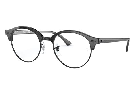 Clubround Marble Optics Eyeglasses With Black Frame Ray Ban®