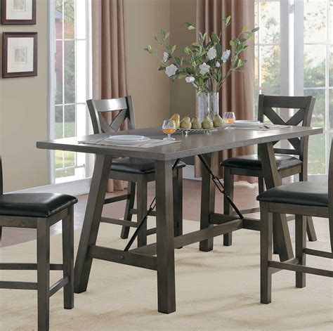 homelegance seaford rectangular counter height dining table gray tone    homelementcom