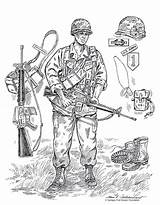 Coloring Pages Wwii Printable Ww2 War Soldiers Soldado Desenho American Print Color Getcolorings Template sketch template