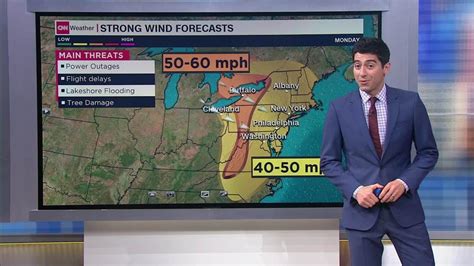 Weather Forecast For Extreme Winds In The Northeast Monday Cnn Video