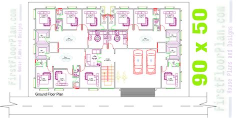 residential building plan   square feet   units autocad file  floor plan