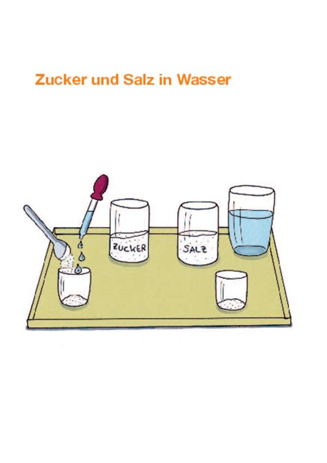 Chemie Bw „experimente Für Den Küchentisch“ Zucker Und Salz In Wasser