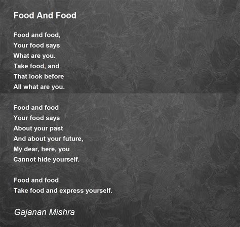 food  food food  food poem  gajanan mishra