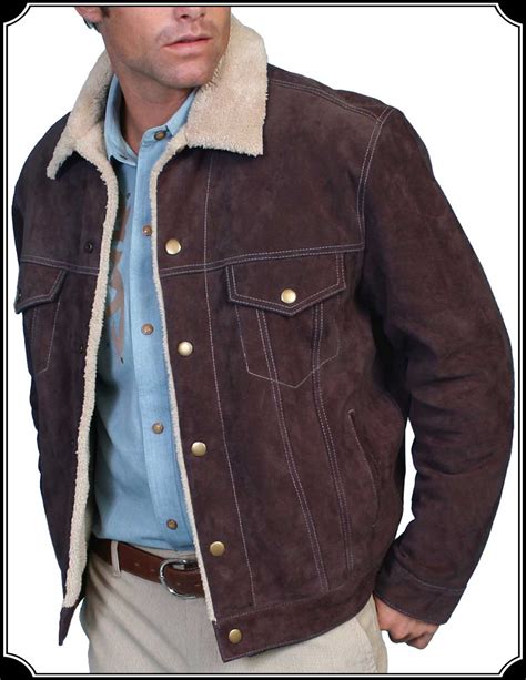 boar suede denim style cowboy jacket  scully
