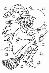 Witch Coloring Pages Scary Halloween Printable Color Getcolorings Elegant Print sketch template